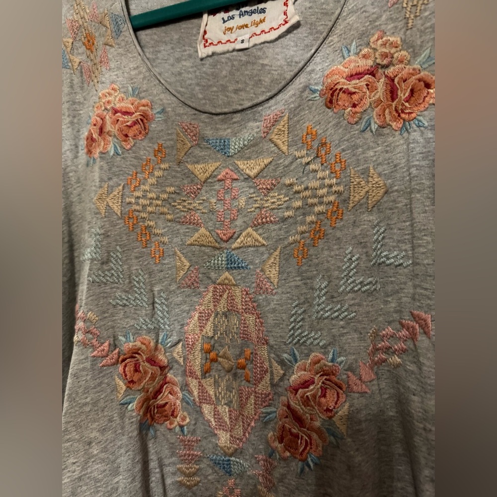 005JW // Johnny Was Los Angeles embroidered shirt // S - Picture 3 of 5